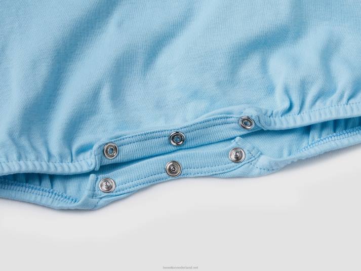 kinderen Benetton colourblock onesie van biologisch katoen lichtblauw 4R623207
