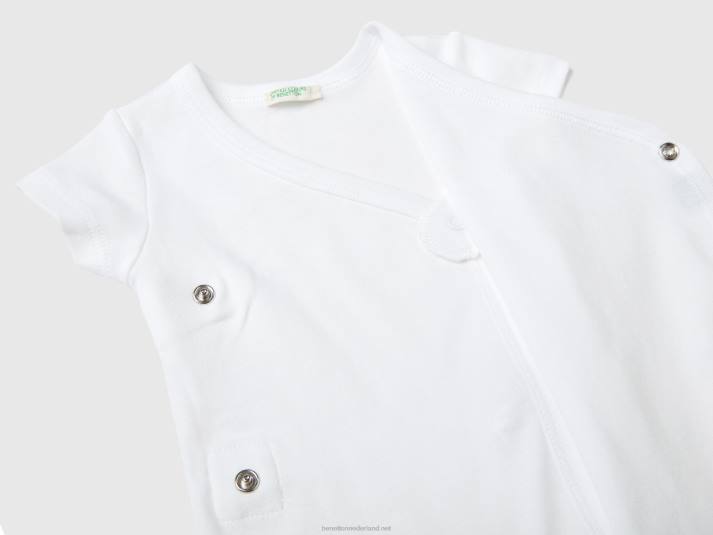 kinderen Benetton twee body's met korte mouwen van biologisch katoen veelkleurig 4R623179