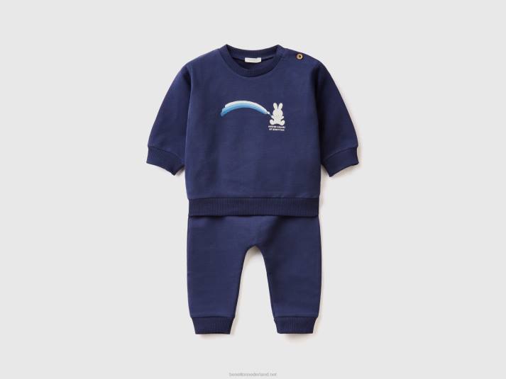 kinderen Benetton lichte zweetkleding donkerblauw 4R623090