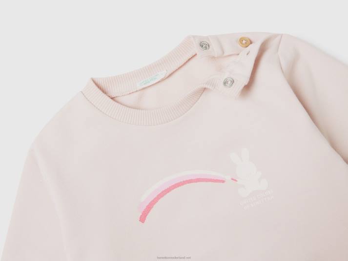 kinderen Benetton lichte zweetkleding zacht roze 4R623080
