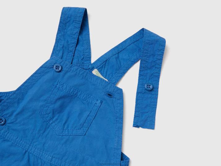 kinderen Benetton overall onesie van 100% katoen helderblauw 4R625760