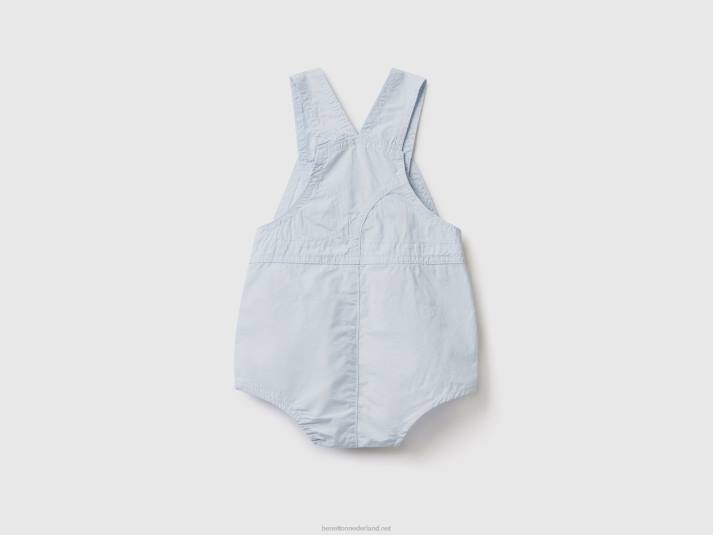 kinderen Benetton overall onesie van 100% katoen hemelsblauw 4R625769