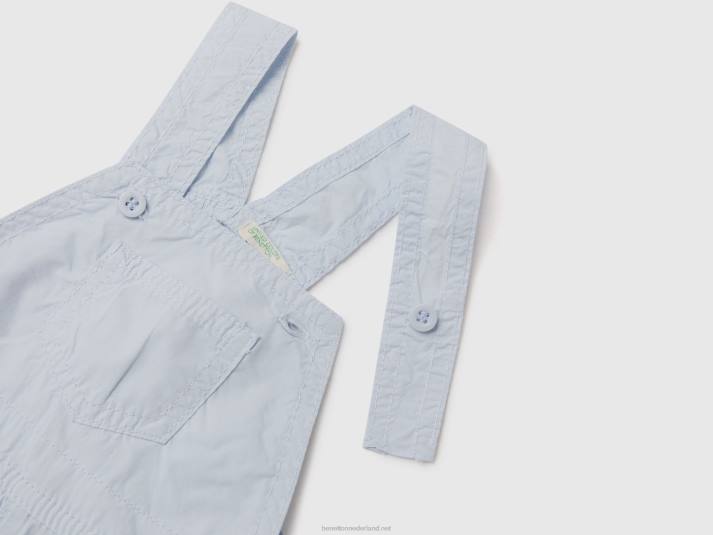 kinderen Benetton overall onesie van 100% katoen hemelsblauw 4R625769