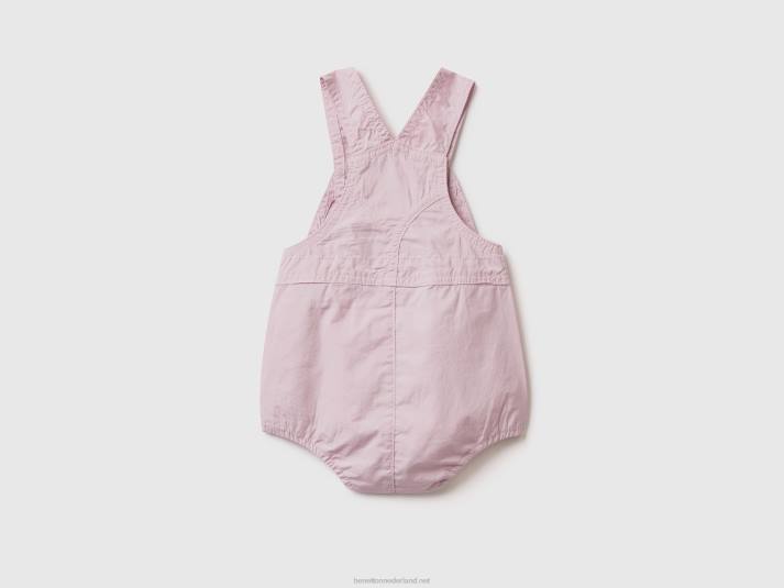 kinderen Benetton overall onesie van 100% katoen lila 4R625764