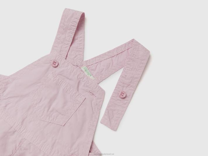 kinderen Benetton overall onesie van 100% katoen lila 4R625764