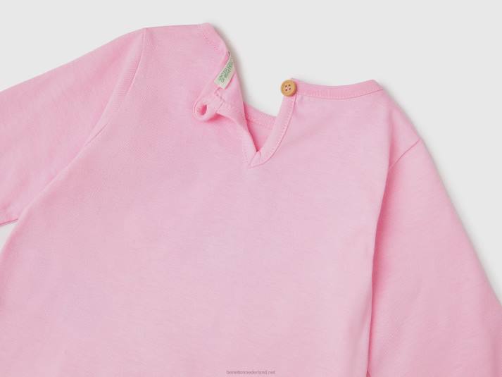 kinderen Benetton set van katoen met prints roze 4R625768