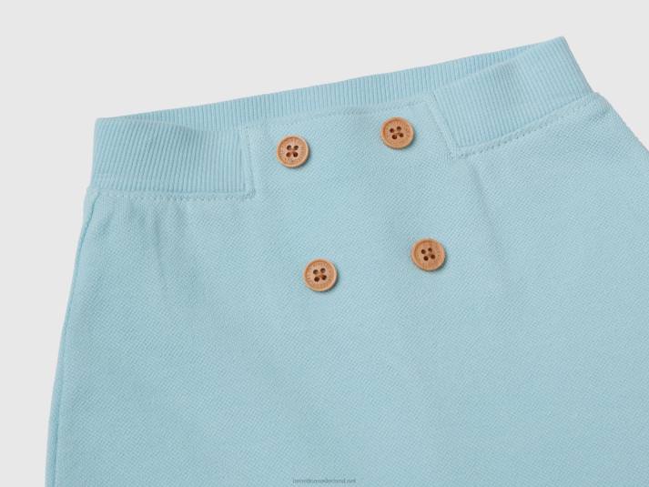 kinderen Benetton sweatshirt en broek set turkoois 4R625749