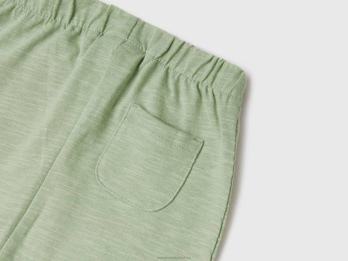 kinderen Benetton t-shirt en broek set wit 4R625767