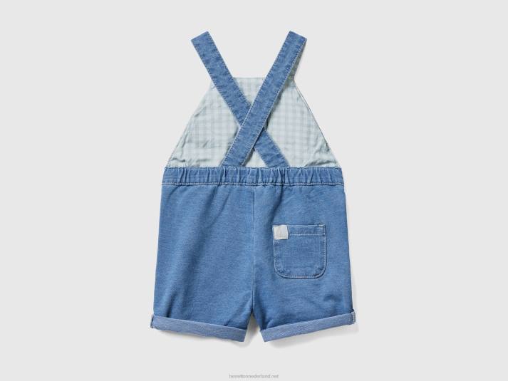 kinderen Benetton tuinbroek in denimlook blauw 4R625753