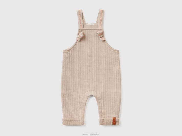 kinderen Benetton tuinbroek met gewatteerde look beige 4R623091