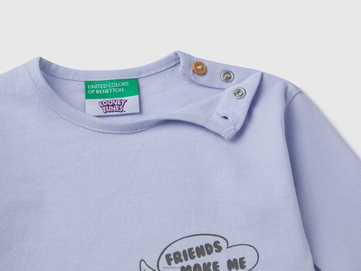 kinderen Benetton Looney tunes t-shirt van 100% katoen hemelsblauw 4R625779