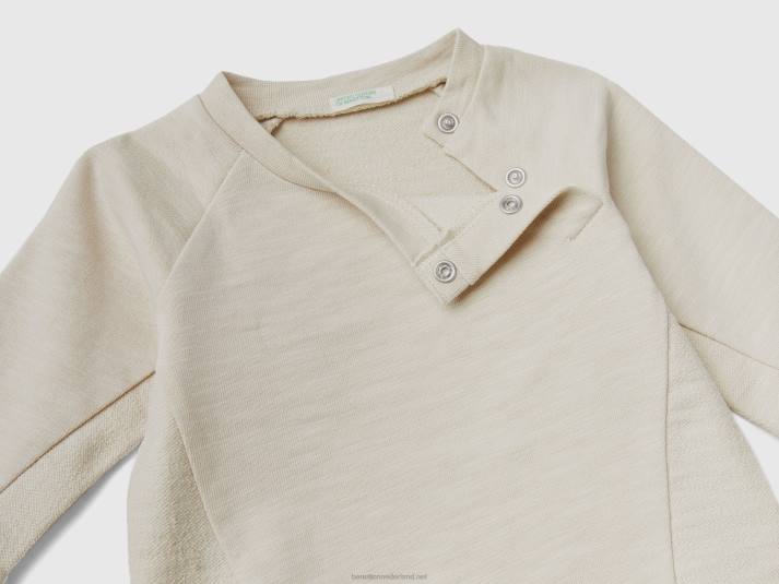 kinderen Benetton lichtgewicht sweatshirt van 100% katoen beige 4R623134