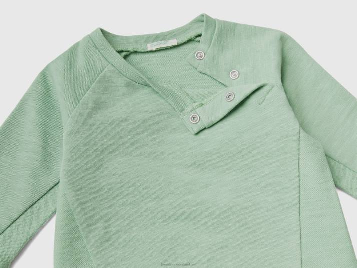 kinderen Benetton lichtgewicht sweatshirt van 100% katoen licht groen 4R625807