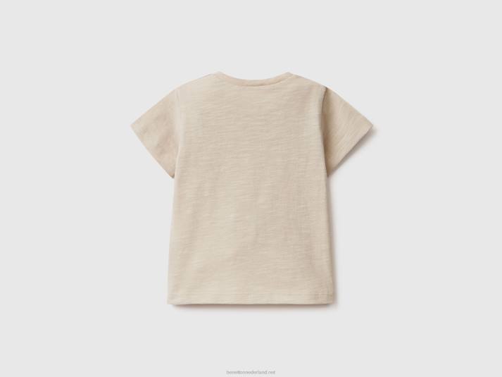 kinderen Benetton t-shirt met fruitprint beige 4R625774