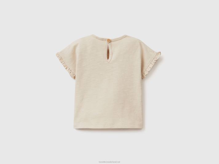 kinderen Benetton t-shirt met fruitprint beige 4R625830