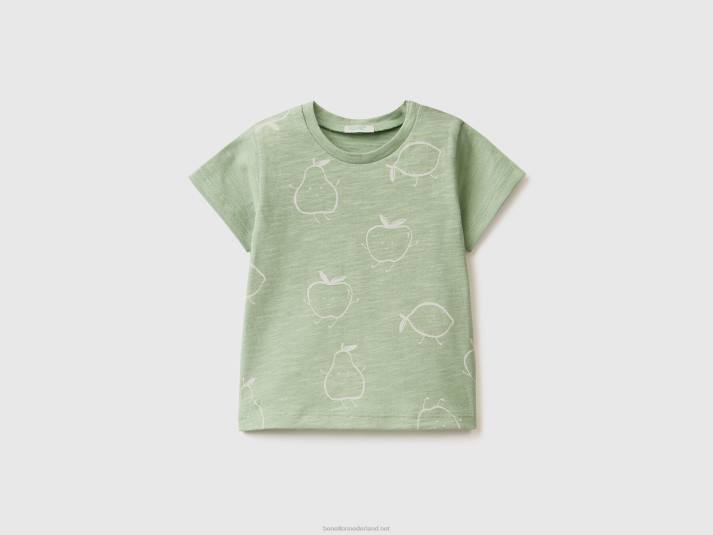 kinderen Benetton t-shirt met fruitprint licht groen 4R625835