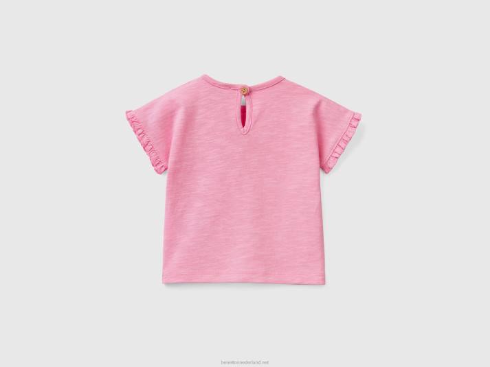 kinderen Benetton t-shirt met fruitprint roze 4R625856