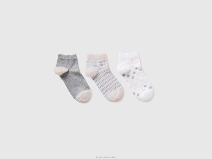 vrouwen Benetton sokkenset van een mix van biologisch stretchkatoen veelkleurig 4R62849