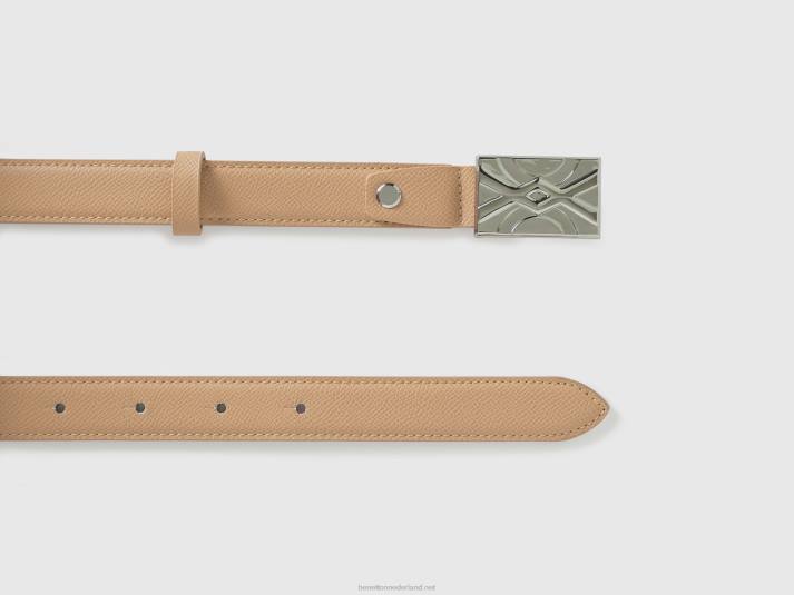 vrouwen Benetton dunne beige riem beige 4R621503
