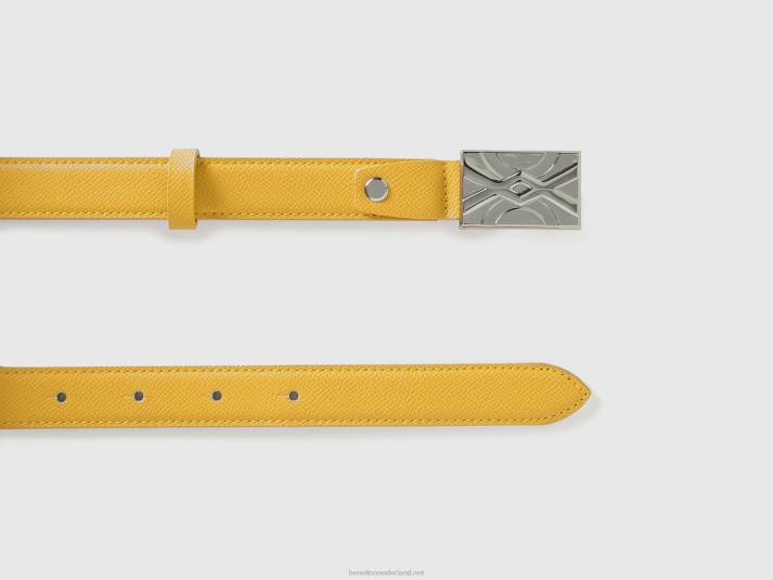vrouwen Benetton dunne gele riem geel 4R62826