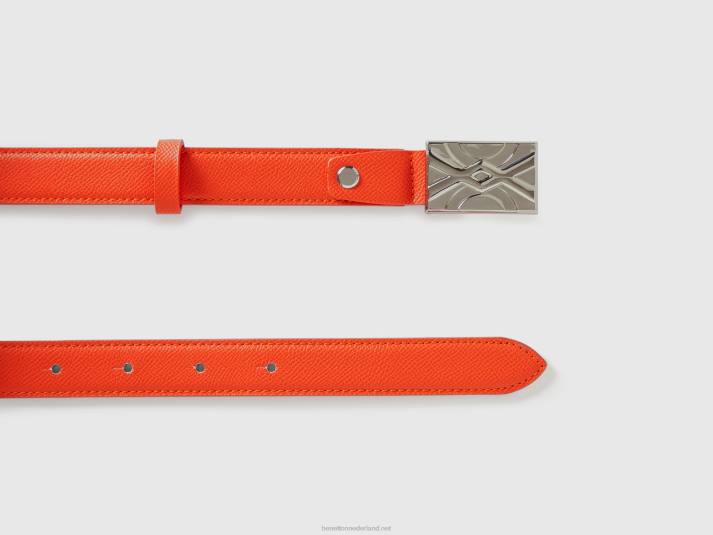 vrouwen Benetton dunne oranje riem oranje 4R62862