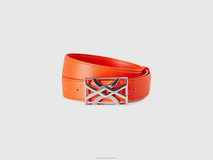 vrouwen Benetton oranje riem met gesp met logo oranje 4R62774