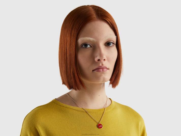 vrouwen Benetton collier met aardbeirode hanger aardbei 4R62748
