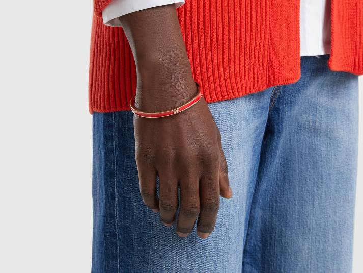 vrouwen Benetton dunne aardbei rode bangle armband aardbei 4R62775