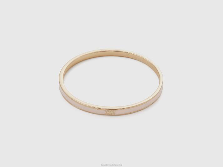 vrouwen Benetton dunne lichtroze bangle armband zacht roze 4R62770