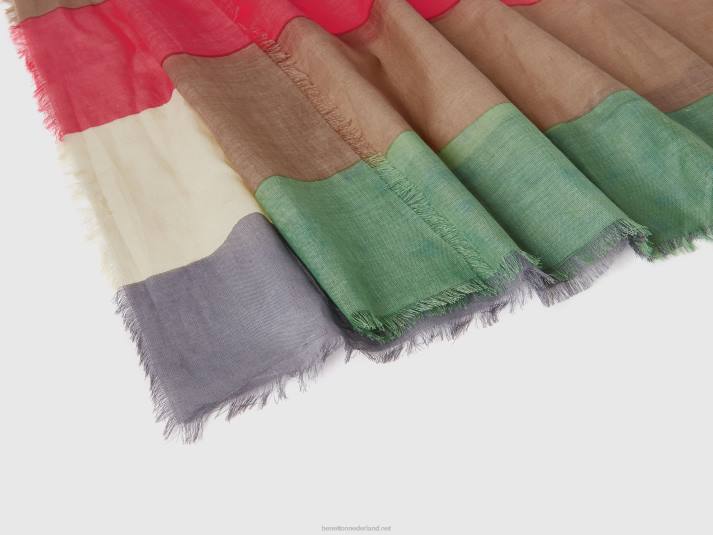 vrouwen Benetton gestreepte sjaal veelkleurig 4R62911