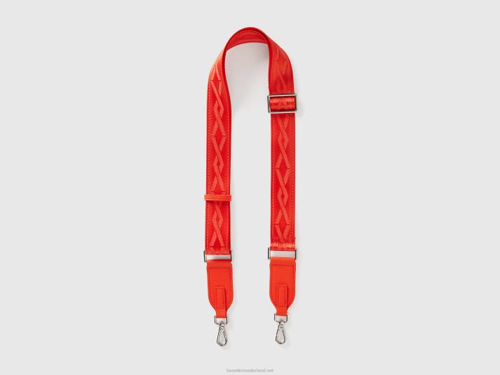 vrouwen Benetton jacquard schouderriem voor tassen rood 4R62846