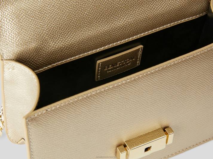 vrouwen Benetton kleine gouden tas goud 4R621525