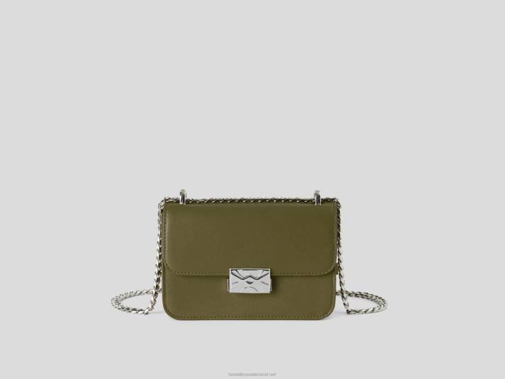 vrouwen Benetton kleine militaire groene tas militair groen 4R621528