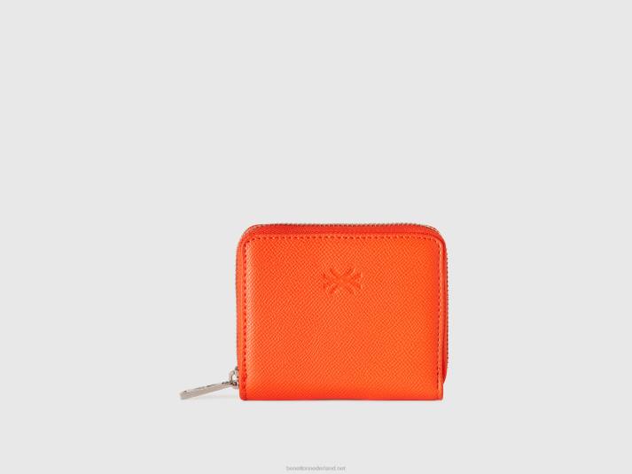 vrouwen Benetton kleine portemonnee met ritssluiting rood 4R62847