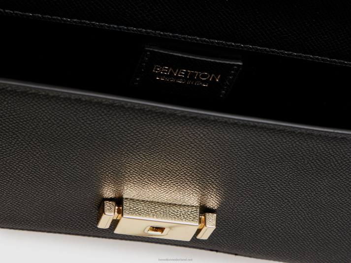 vrouwen Benetton medium zwarte tas zwart 4R621548
