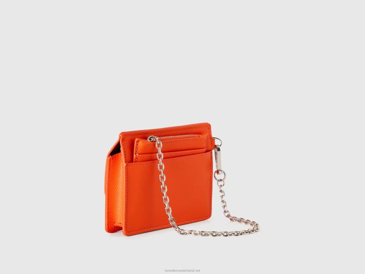 vrouwen Benetton portemonnee en kaarthouder van imitatieleer rood 4R621518