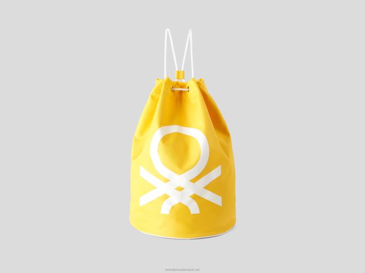 vrouwen Benetton tas met maxi-logo geel 4R621557