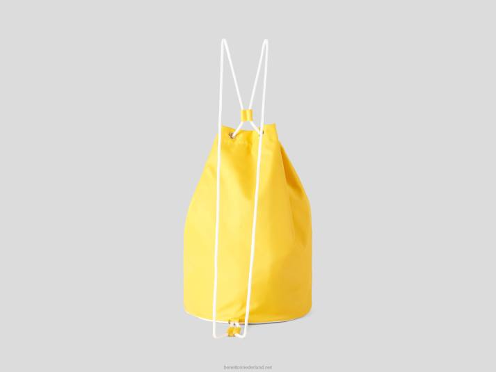 vrouwen Benetton tas met maxi-logo geel 4R621557