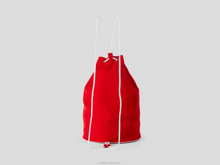 vrouwen Benetton tas met maxi-logo rood 4R621556