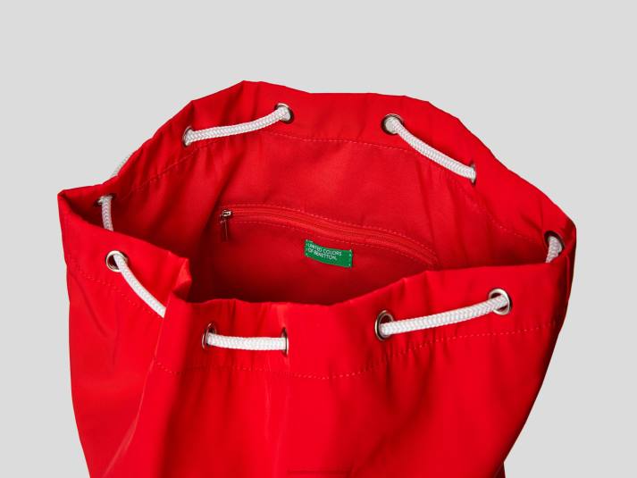 vrouwen Benetton tas met maxi-logo rood 4R621556