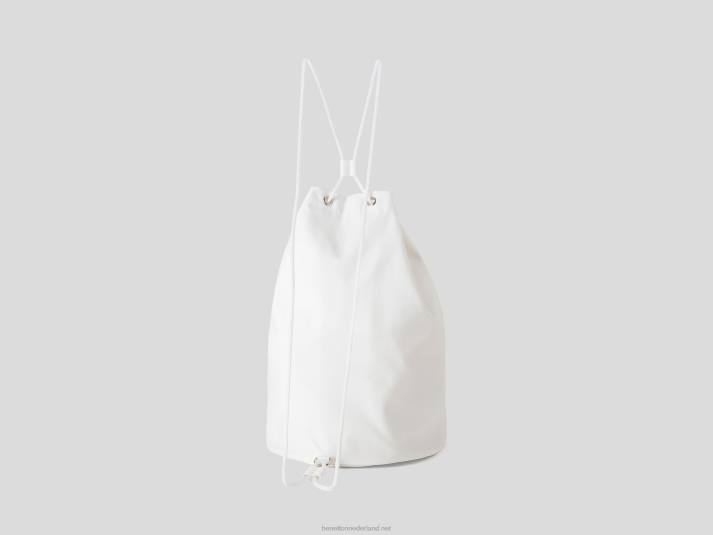 vrouwen Benetton tas met maxi-logo wit 4R621562