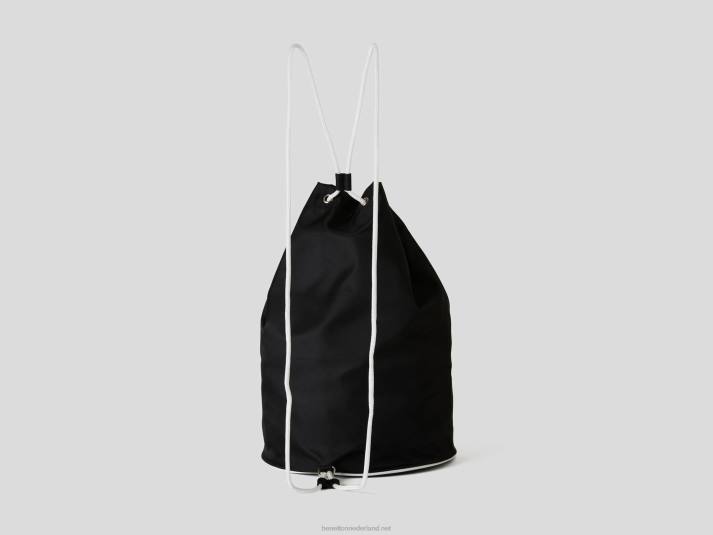 vrouwen Benetton tas met maxi-logo zwart 4R621535