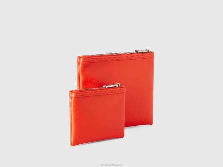 vrouwen Benetton twee tassen van imitatieleer rood 4R62730