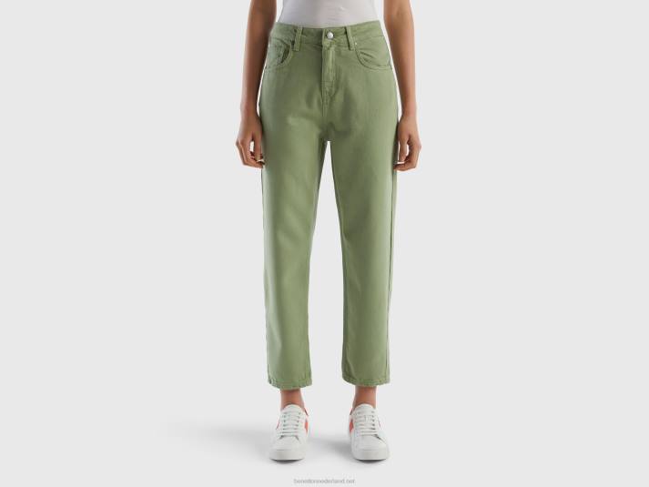 vrouwen Benetton lange momfit broek groente 4R624053