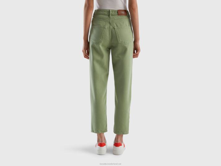 vrouwen Benetton lange momfit broek groente 4R624053