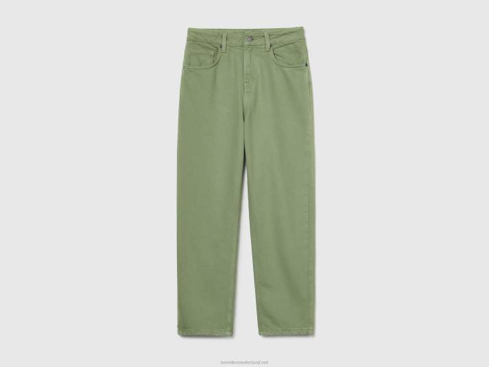 vrouwen Benetton lange momfit broek groente 4R624053
