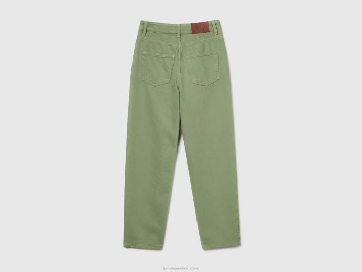 vrouwen Benetton lange momfit broek groente 4R62578