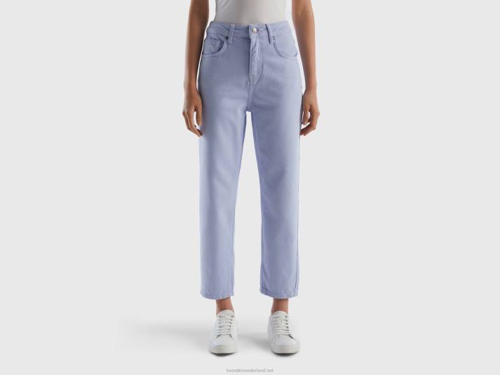 vrouwen Benetton lange momfit broek lavendel 4R624052