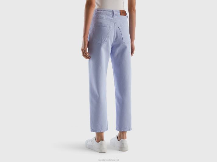 vrouwen Benetton lange momfit broek lavendel 4R624052