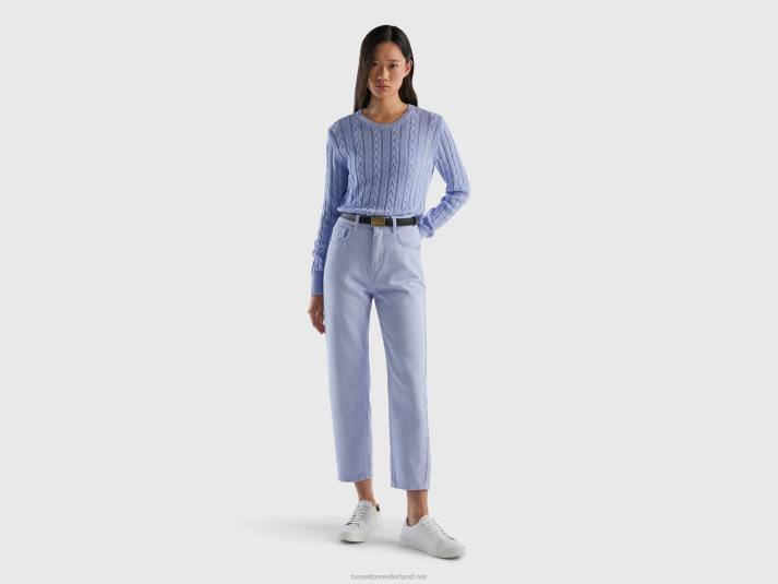 vrouwen Benetton lange momfit broek lavendel 4R624052